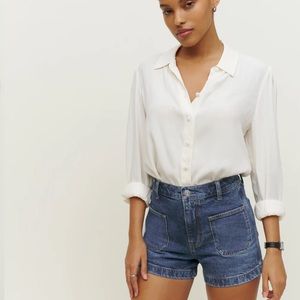 Reformation Alyssa High Rise Jean Shorts